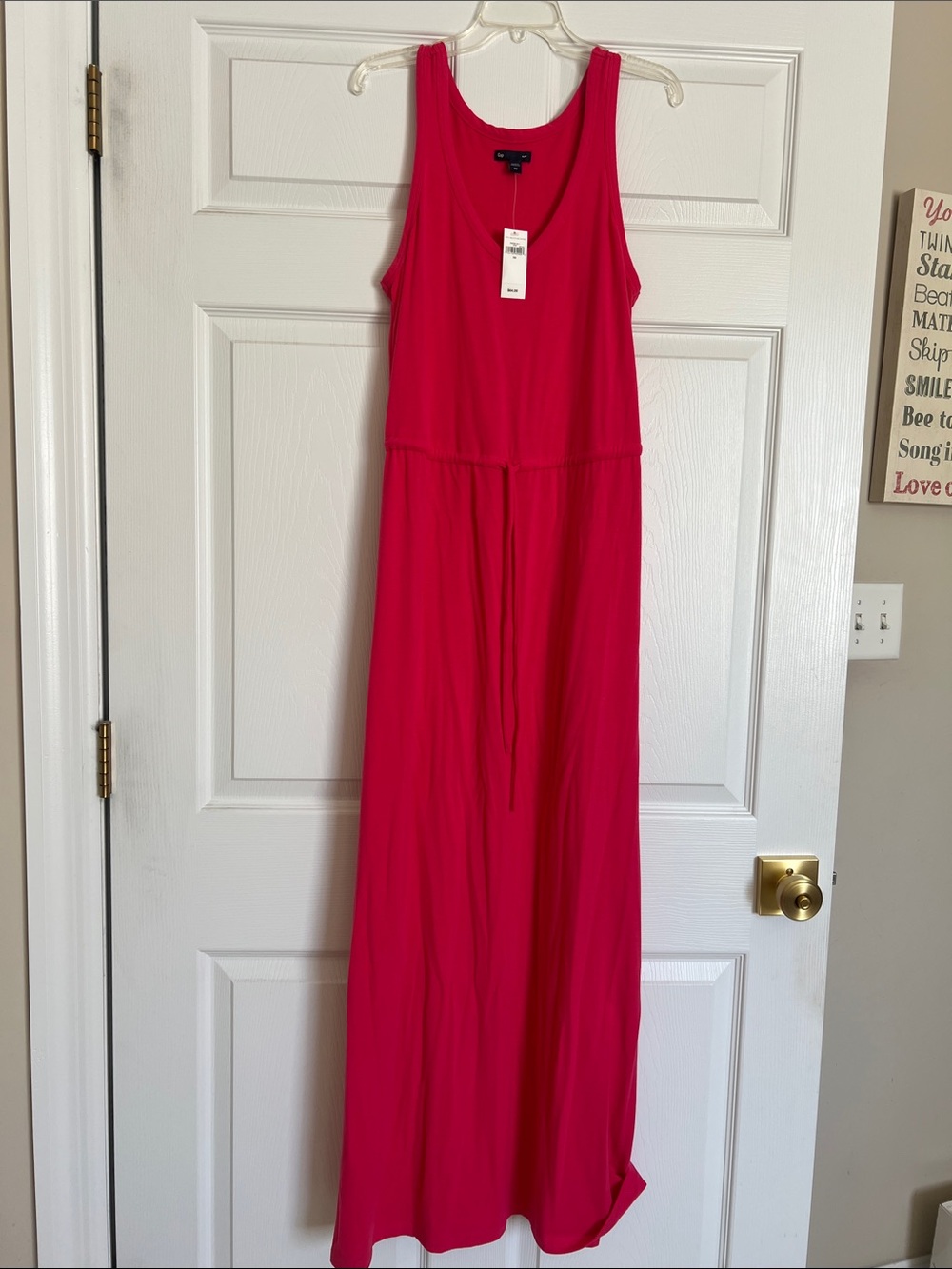 New with tags Gap Hot Pink Sleeveless V-Neck Tank maxi Dress XS/S